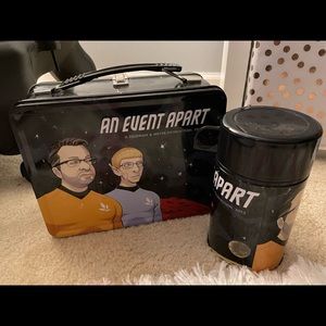 New - metal lunch box with thermos